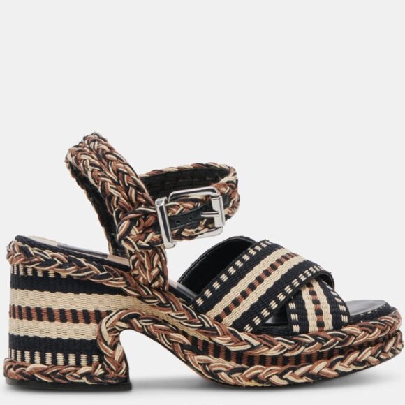 .NEW DOLCE VITA Made In Brazil Grayce Heel Sandals black multi for women 253 - Picture 1 of 11